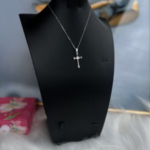 Silver cross necklace