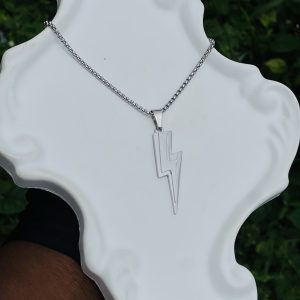 Silver thunder necklace