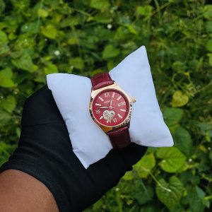 Rebirth red leather strap