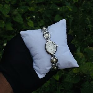 Rebirth silver white face watch