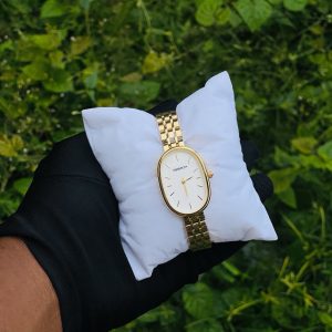 Rebirth gold white face watch