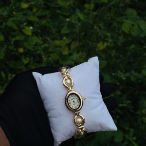 Rebirth gold white face watch