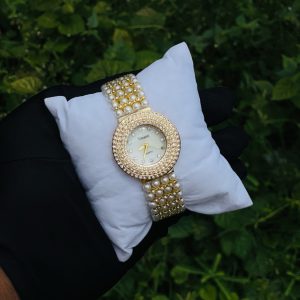 Timetti stoned beaded watch