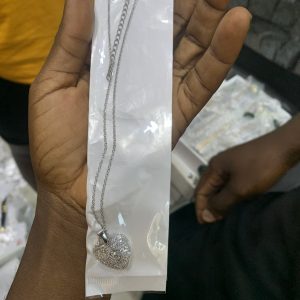 Engraved silver secret message necklace