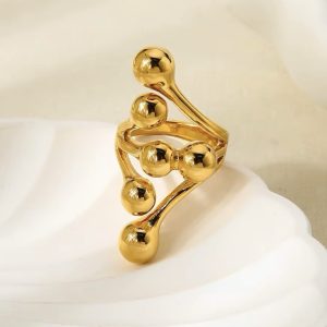Stainless steel rings 003 size 8