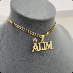 Customized gold Cuban necklace 003