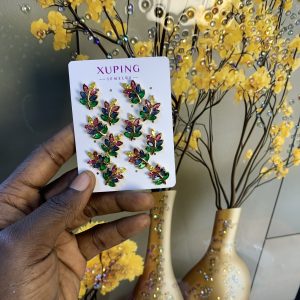Xuping multicolor leaf earrings