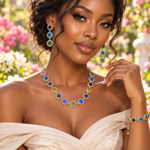 Multicolored fashion circle set