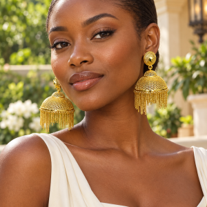 Sunnice gold round earring