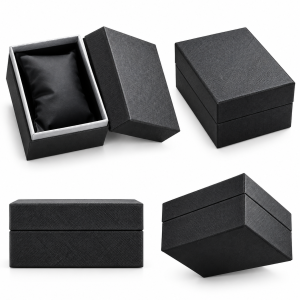 Black paper watch box