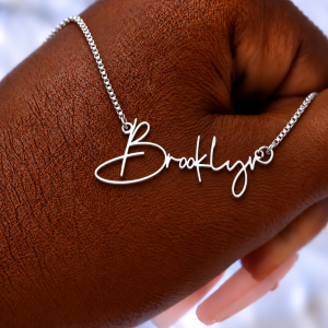 Silver customized necklace 004