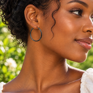 Silver medium earrings
