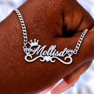 Silver customized necklace 010