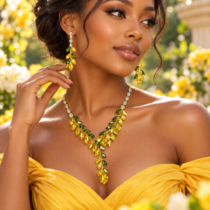 Yellow drop crystal set