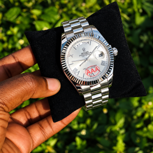 Rolex male silver Roman face