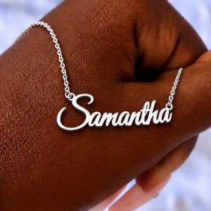 Silver customized necklace 005
