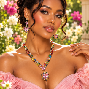 Fashion multicolored pink set