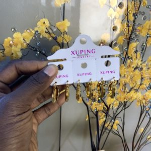 Xuping circle shiny earrings