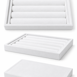 White suede multi purpose box