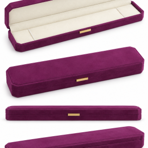 Purple suede long box