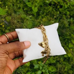 Gold u. Charm bracelet 008