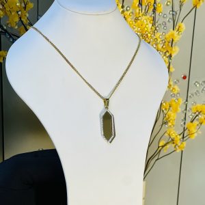 Steel stoned necklace 002