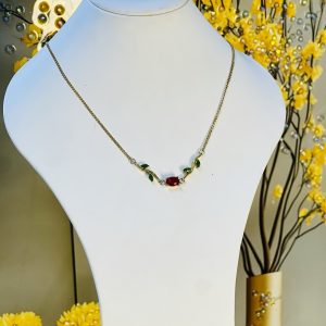 Steel R.G leaf necklace 003