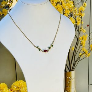 Steel R.G leaf necklace 003