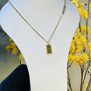 Steel block necklace 005
