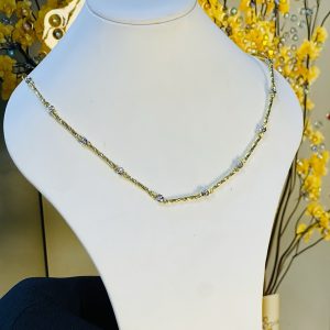 Steel gold necklace 006