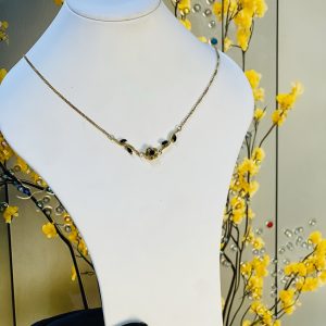 Steel flowery necklace 008
