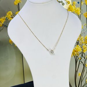 Steel stoned necklace 009