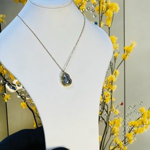 Steel honeycomb necklace 011