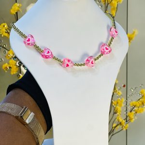 Steel heart necklace 015