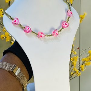 Steel heart necklace 015