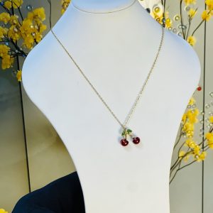 Steel cherry necklace 023