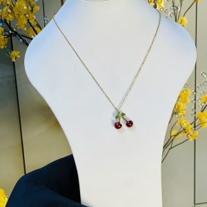 Steel cherry necklace 023