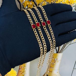 Steel red bracelet 052