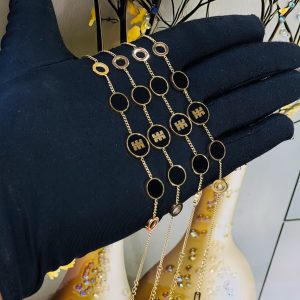 Steel black bracelet 054