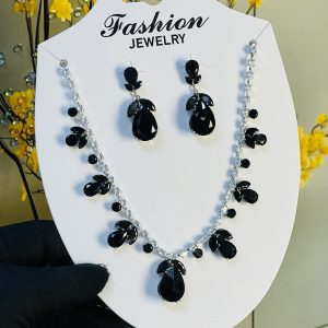Black floral fashion set