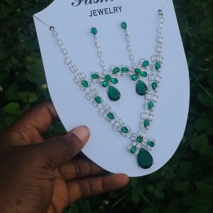 Green crystal fashion set