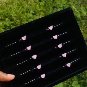 CM silver pink rings 009 1pcs size 7