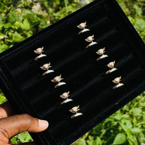 CM gold red dragon cat ring 045 1pcs