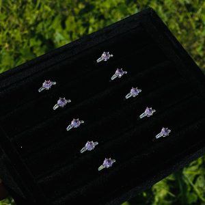 CM silver pink ring 059 1pcs  size 9