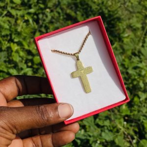 Steel gold necklace 002