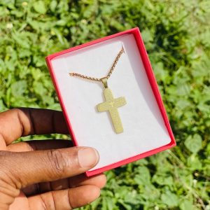 Steel gold necklace 002