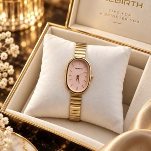 Rebirth gold pink face watch